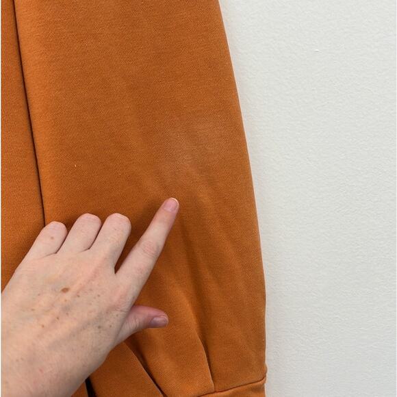 Avec Les Filles Oversized Shirt Jacket Shacket Cozy Patch Pockets Orange - Med - Picture 12 of 14